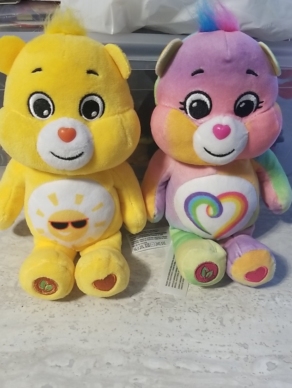 Care Bears Sunshine Bear & Rainbow Heart Plush